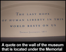 ... Jefferson Memorial, the Korean War Memorial, and the Vietnam War