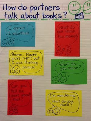 How do partners talk about books?