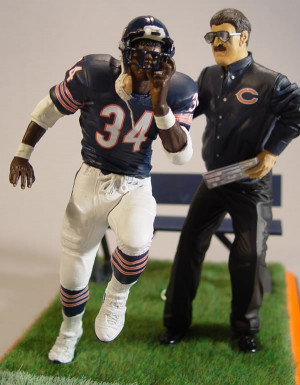 Coach Ditka sends Walter Payton onto the field.