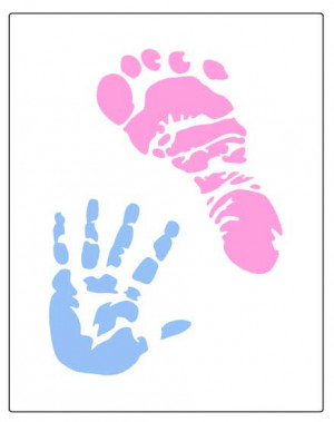 Baby Hand and Foot Prints Stencil