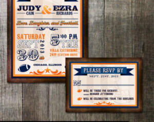 Sports Themed Wedding - Football wedding in any team colors! Digital ...