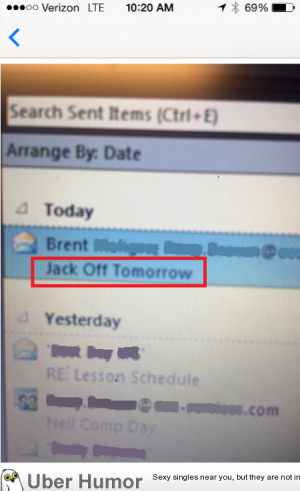 Jack has the day off from work tomorrow. My friend sends email to let ...