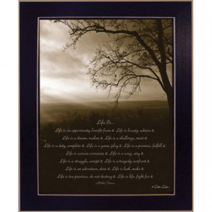 DeeDee 'Life Is By Mother Theresa' Framed Wall Art
