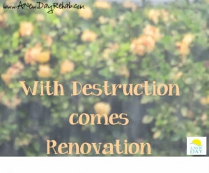 ... destruction comes renovation.