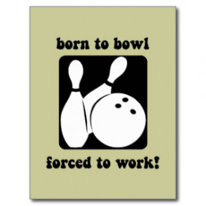 Funny bowling post card