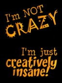Not crazy, just creatively insane!