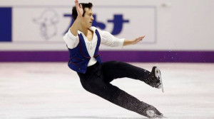 Patrick Chan of Canada falls as he performs his men's free program at ...