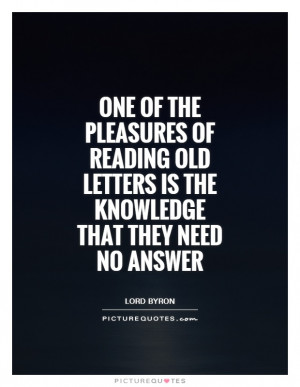 Letter Quotes Answer Quotes Lord Byron Quotes