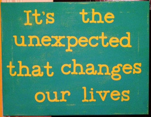 Inspirational Quote Canvas It's the unexpected by EmmaKayCreations, $ ...