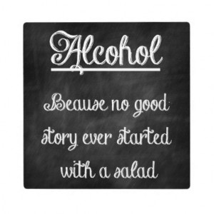 Chalkboard Bar Sign With Funny Quote Plaques