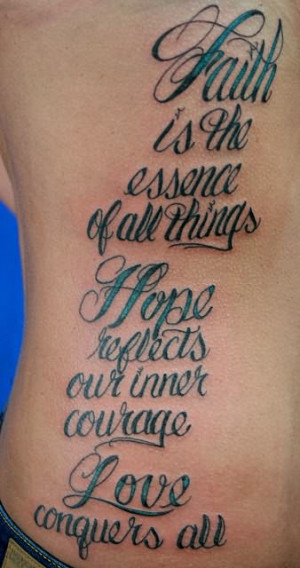 tattoostime.comFaith Hope Love Tattoo On