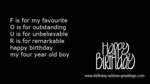 happy 4th boy birthday sayings -