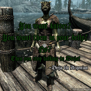 ... talking to Deeja! - Deeja The Argonian[Submitted by: solacesanctuary