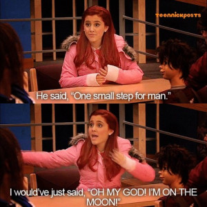 ariana grande, cat, moon, victorious