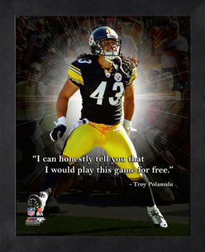 Pittsburgh Steelers Troy Polamalu Framed Pro Quote
