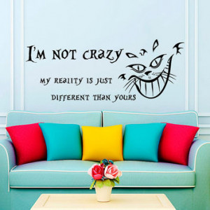 Wall Decals Quotes Alice in Wonderland Wall Decal Quote Cheshire Cat
