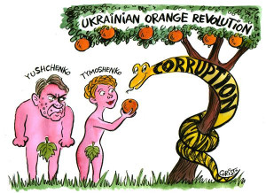 ... English - Political Cartoons, Ukraine, President, Orange Revolution