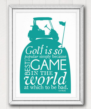 Printable Golf Quote Poster Art Father's Day Gift