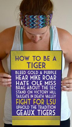 LSU Tigers Art Print LSU Tigers Quote Poster by SmartyPantsStudio, $24 ...