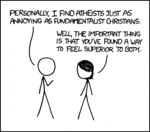 Atheists are all a bunch of angry jerks.