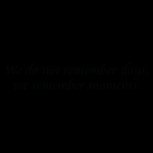 We Remember Moments Simple Wall Quotes™ Decal