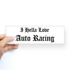 Hella Love Auto Racing Bumper Sticker for