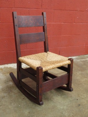 Antique Rocking Chair Gustav Stickley Mission Arts and Crafts ...