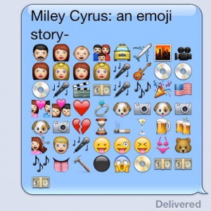 miley cyrus' life in emojis