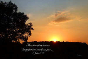 Sunset Landscape Photograph with Inspirational Bible Quote 8x10
