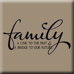 Family Reunion Themes | LINK TO OUR PAST WALL DECAL More