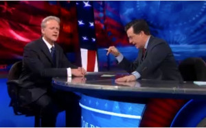 screen capture of Israeli Amb. Michael Oren on Stephen Colbert's ...