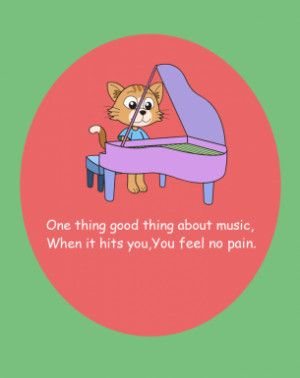 Piano Cat Cute Printable Quotes