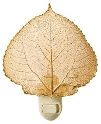 Aspen Real Leaf Night Light Earring