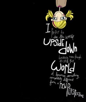 upside down and backwards