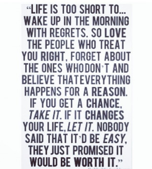 Life is short. Be spontaneous