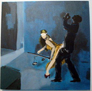 In lucru - Politician roman inghesuind Justitia pe la colturi, ulei ...