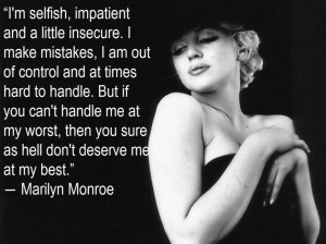 Celebrity Quotes And Sayings About Life: Marilyn Monroe Quote About ...