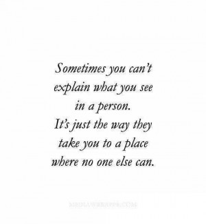 Sometimes you can't explain...
