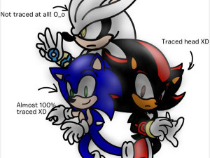 Sonic, Shadow, & Silver!!! X3 by Ashleyisadorable