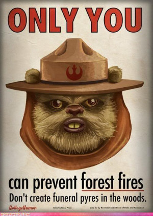 Monday Funny: Smokey the Ewok says…