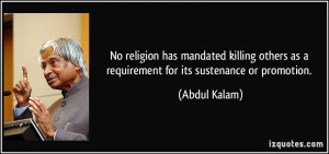 No religion has mandated killing others as a requirement for its ...