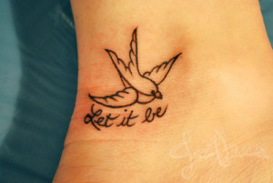 25 Impressive Let It Be Tattoo Designs