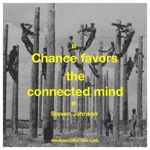 Steven Johnson quote on creativity and connected minds