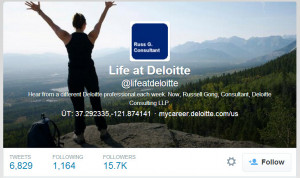 And so, the @LifeAtDeloitte handle was born.