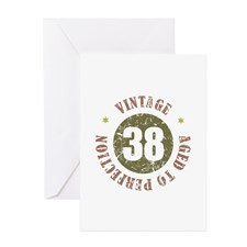 38th Birthday Vintage Greeting Card