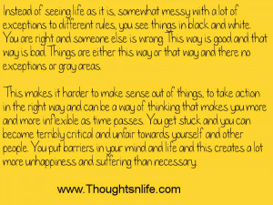 Thoughtsnlife.com: Instead of seeing life as it is, somewhat messy ...
