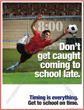 Mens Soccer School Tardy Poster