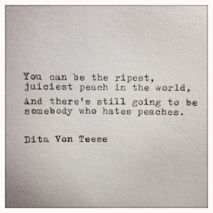 Dita Von Teese Quote Typed on Typewriter