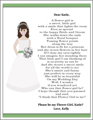 Will You Be MY Flower Girl poem