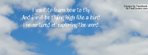 want to learn how to flyAnd i will be flying high like a birdI never ...